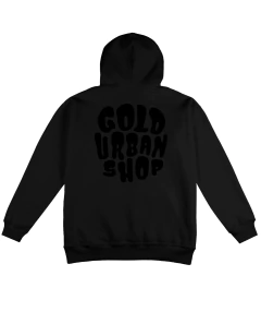 MOLETOM CANGURU GOLD BUBBLE ALLBLACK