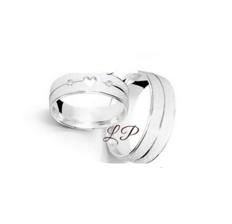 Aliança de Prata 950 LPP010
