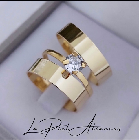 Aliança de Ouro 18k LO135