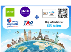 PROMOCION SEGURO DE VIAJE + CHIP O ESIM INTERNET CON 50% DE DESCUENTO - comprar online