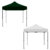 GAZEBO ACERO PLEGABLE 3 X 3 VERDE OSCURO Y BLANCO KUSHIRO