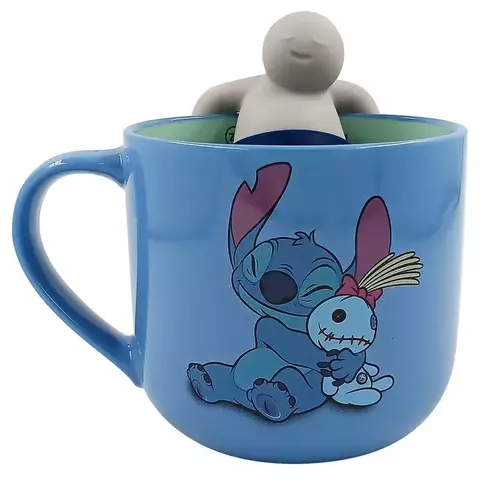 CANECA 350ML C/INFUSOR P/ CHA STITCH