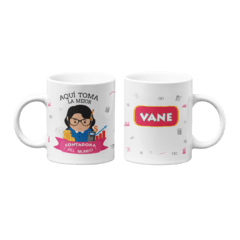 Taza de cerámica personalizada.