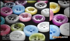 BOTON DE POLIESTER - Medida 44 ( 28 mm ) - CON LOGO - x 1.000 unid. - tienda online