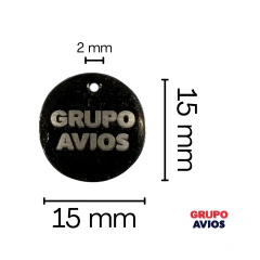 chapita con logo - 15 mm de diametro ( Art 3886 ) x 1000 unidades - SISTEMA LASER - comprar online