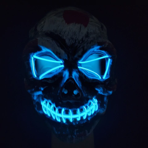 Máscara Calavera Blanca LED - comprar online