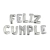 Globos "Feliz Cumple" 14" Plateado