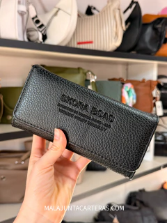 BILLETERA SKORA DESPLEGABLE NEGRO + BOLSA