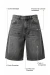 Bermuda Oversize Negro Desgastado - comprar online
