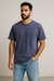 Remera Oversize Lavada Costuras por Fuera Lisa - Redskin