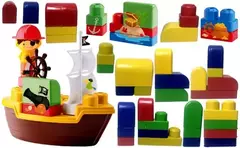 Blocos De Montar Infantil Barco Navio Pirata 49 Peças Samba na internet
