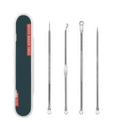 Kit Acne Espinha Extrator De Cravos Profissional Removedor 4 Pçs de Ponta Dupla