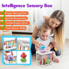 Blocos de Forma Colorida Jogo Baby Montessori Aprendizagem - comprar online