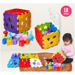 Brinquedo Educativo Didático Cubo De Montar - BRINQUEDOS E UTILIDADES 