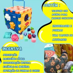 Brinquedo Educativo Cubo Didático Grande 29x29 Cm - BRINQUEDOS E UTILIDADES 