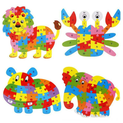 Quebra-cabeçá Didático Animais - Alfabeto E Números