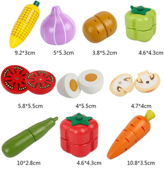 KIT FRUTAS E LEGUMES DE MADEIRA PINUS EDUCATIVO MONTESSORI na internet