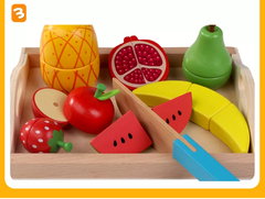 KIT FRUTAS E LEGUMES DE MADEIRA PINUS EDUCATIVO MONTESSORI na internet