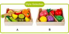 KIT FRUTAS E LEGUMES DE MADEIRA PINUS EDUCATIVO MONTESSORI na internet