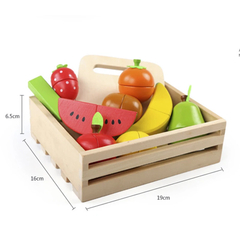 KIT FRUTAS E LEGUMES DE MADEIRA PINUS EDUCATIVO MONTESSORI - loja online