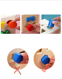 Cubo Didatico Em Madeira Formas Geometricas - comprar online