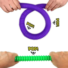 Pop Tube 9cm Brinquedo Sensorial Fidget Tubos C/6 - BRINQUEDOS E UTILIDADES 