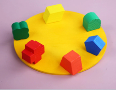 Cubo Didatico Em Madeira Formas Geometricas - BRINQUEDOS E UTILIDADES 