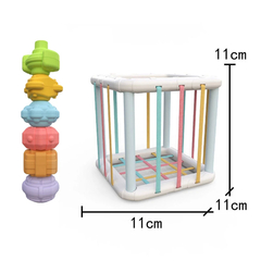 Blocos de Forma Colorida Jogo Baby Montessori Aprendizagem - comprar online