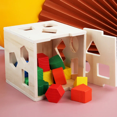 Imagem do Cubo Didatico Em Madeira Formas Geometricas