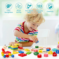 Brinquedos Montessori para Bebês, Jogos de Desenvolvimento, Quebra-cabeça para - comprar online