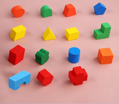 Cubo Didatico Em Madeira Formas Geometricas - BRINQUEDOS E UTILIDADES 
