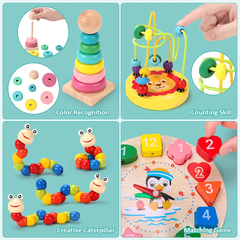 Brinquedos Montessori para Bebês, Jogos de Desenvolvimento, Quebra-cabeça para - comprar online