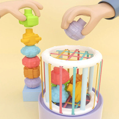 Blocos de Forma Colorida Jogo Baby Montessori Aprendizagem - comprar online