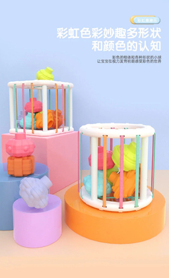 Blocos de Forma Colorida Jogo Baby Montessori Aprendizagem - comprar online