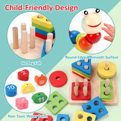 Brinquedos Montessori para Bebês, Jogos de Desenvolvimento, Quebra-cabeça para - comprar online