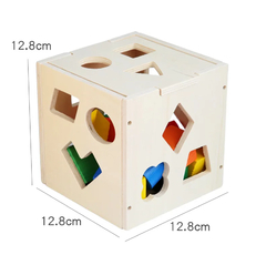 Cubo Didatico Em Madeira Formas Geometricas - BRINQUEDOS E UTILIDADES 