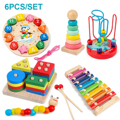 Brinquedos Montessori para Bebês, Jogos de Desenvolvimento, Quebra-cabeça para