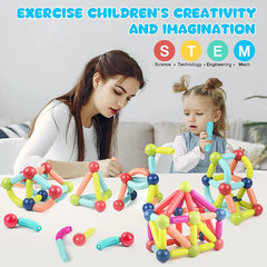 Imagem do Blocos de Construção Magnéticos Montessori Educativo