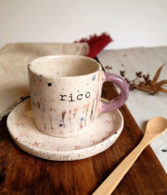 Taza Recta Mediana. Rico