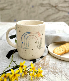Taza alta 350 ml. Esmalte SEMIMATE. mi cielo - comprar online