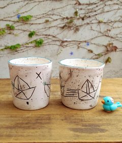 POCILLO/ MATE ILUSTRADO BARCOS