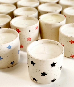 Vela Estrellas negras. Perfume Jazmín