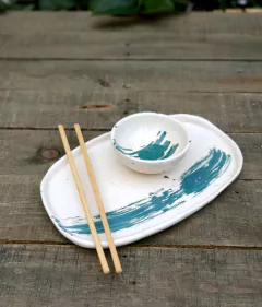 set de sushi COCÓ. pincelada verde - comprar online