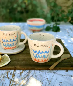 Taza cónica. 300 ml. mi mar
