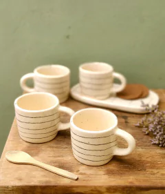 Set de 2 Tazas Rectas Medianas. líneas - comprar online