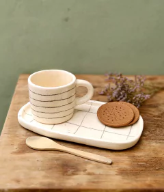 Taza Recta Mediana. líneas - comprar online