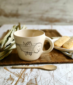 Taza cónica. 300 ml. pajarito 1
