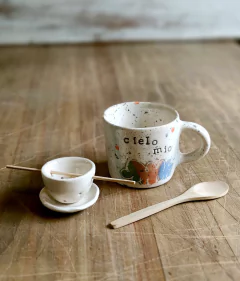 set Taza Infusora recta. cielo mío