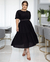 Vestido Midi três marias c/ cinto Marina
