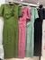 Vestido Midi plissado Fioritta - Verde militar - Vielux Moda Evangélica 